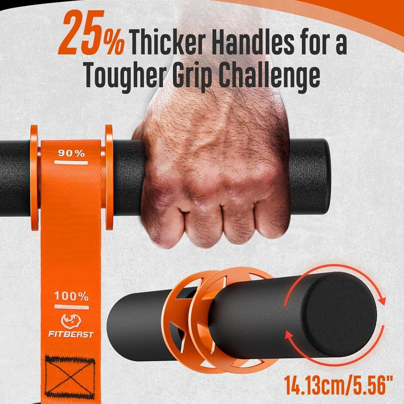 FitBeast Forearm Strengthener & Wrist Roller - Forearm Strength Trainer with Thickened Anti-Slip Grip Handles&Adjustable Strap, Perfect for Forearm Exercising, Boosting Grip Strength, Muscle Building - Image 2